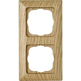 Kopp Milano 306630080 Cover Frame for 2 Sockets for Vertical and Horizontal Mounting Natural Oak