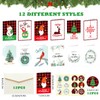 Zkaoai Christmas Cards with Envelope Set, 12 Pieces Christmas Cards