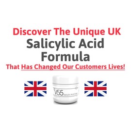 V55 Salicylic Acid Cream for Spots Blackheads Blemishes and Problem Skin Suitable and Safe for those Prone to Acne - Paraben and Cruelty Free - 50 grams