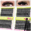 WiWiLINK Lash Clusters Kit 60D+80D+100D+200D Individual Lashes 424PCS D Curl
