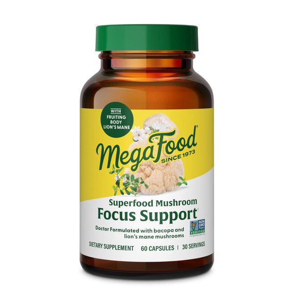 MegaFood Superfood Mushroom Focus Support - Doctor Formulated Lions Mane