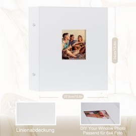 Miaikoe Photo Album 4 x 6 inch 400 Linen Album Slip in for Family Wedding Anniversary, Book Holds 400 Vertical 4 x 6 inch Photos, Red