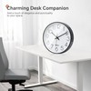 VIKMARI Silent 10 Inch Wall Clock Modern Black & White