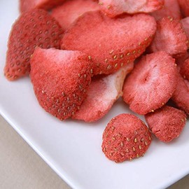 (8 oz) All Natural Freeze Dried Sliced Strawberries,NO Preservatives,NO sweetener