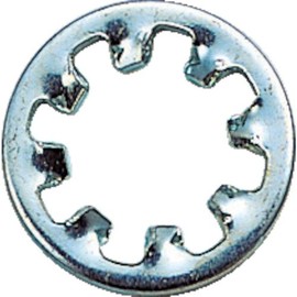 TRUSCO Inside Teeth Washers Trivalent White Size M5 180 Pack b850005