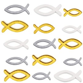 Pack of 144 Wooden Fish Scatter Decoration,Communion Decoration,Boy Girl Christening,Wooden Fish Scatter Item Decoration for Christening First Communion Confirmation Christmas Birthday