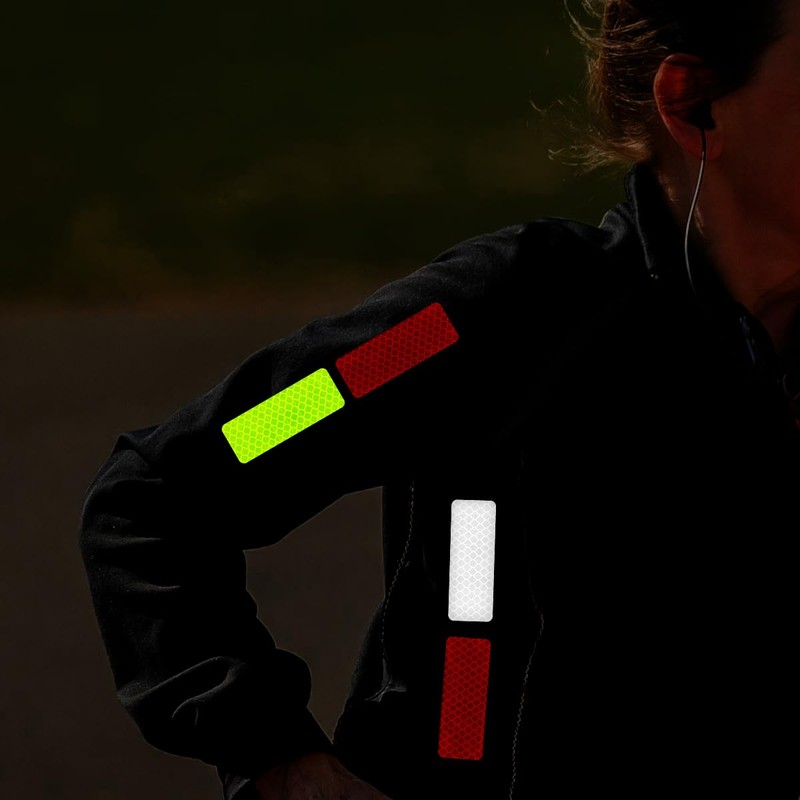 Thyonta Reflective Stickers 24PCS Safety Reflector Tape Warning Strips Waterproof