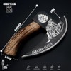 Chigoza Handmade Carbon Steel Pizza Cutter | Viking-Inspired Pizza Slicer