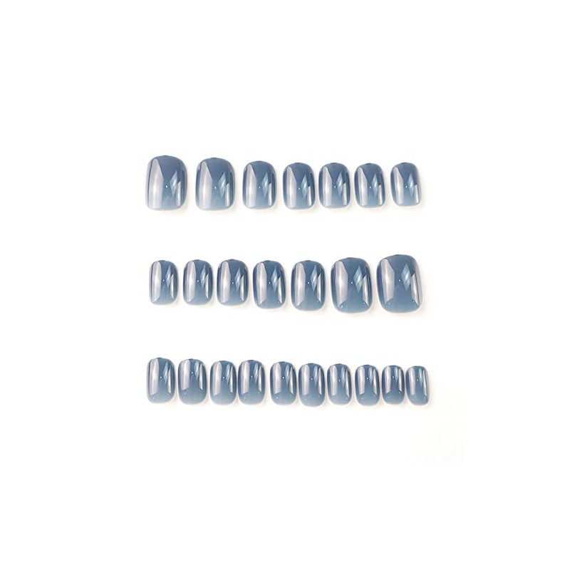 Nordic Style Deep Blue Sea Nail Tips, Plain Nail Tips,
