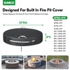 Round Built in Stone Fire Pit Cover for In Ground