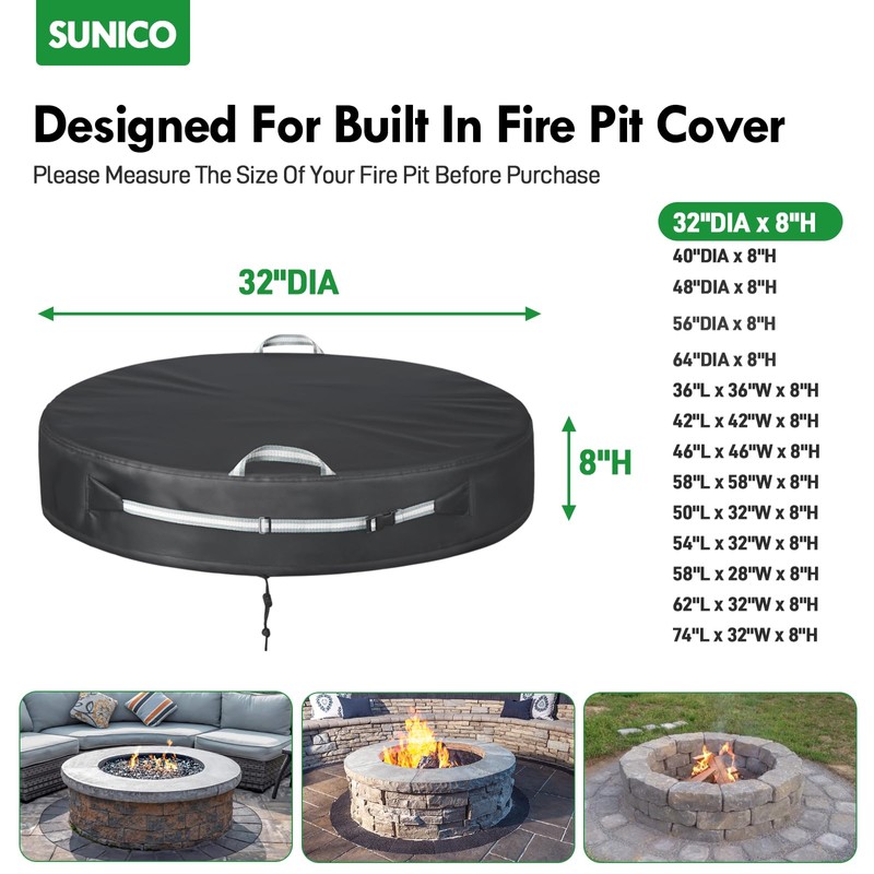 Round Built in Stone Fire Pit Cover for In Ground