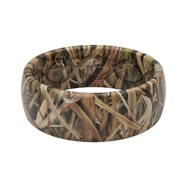 Groove Life Mossy Oak Blades Camo Silicone Ring Breathable Rubber Wedding Rings for Men, Lifetime Coverage, Unique Design, Comfort Fit Ring - Size 12