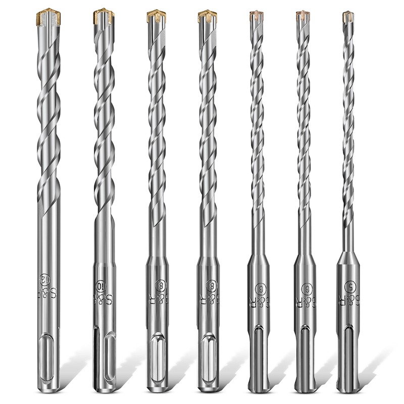 S&R Meister Hammer Drill Bit Set (7-pcs.: 5,6,8,10,12x160mm)