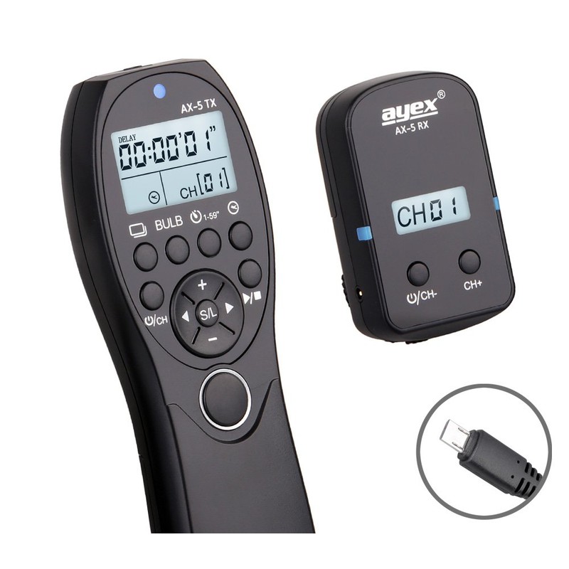 ayex Wireless Timer Remote Shutter Release AX-5 Compatible with Sony