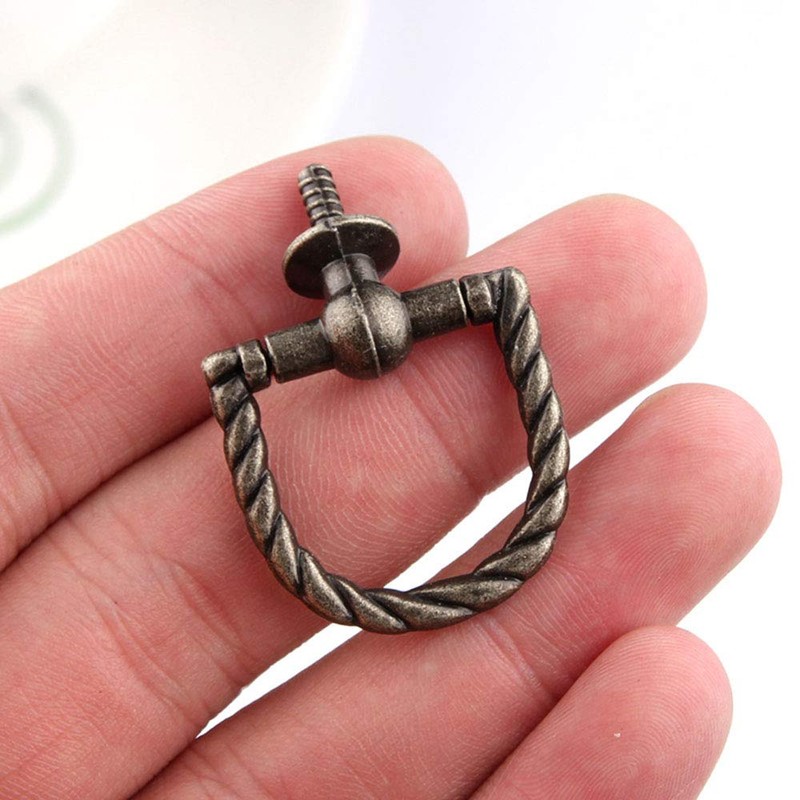 PZRT 4pcs Mini Thread Self Tapping Drawer Cabinet Pull Handles