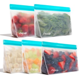 (re) zip 5-piece Daily Smoothie Kit | Ingredient Prep Bags | Store Fruit and Leafy Greens in Ready-To-Go Portions | BPA-Free, Food Grade, Leakproof, Freezer and Dishwasher Safe