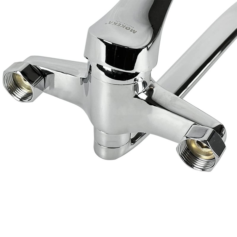 MOKEKA Wall-Mounted Single-Lever Mixer Tap 360° Rotatable for Sinks and