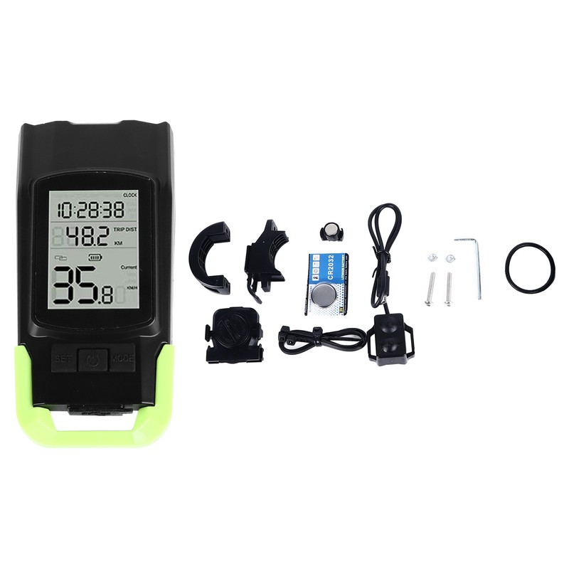 Wireless Bike Computer LCD Backlit Display Waterproof Bike Speedometer Odometer