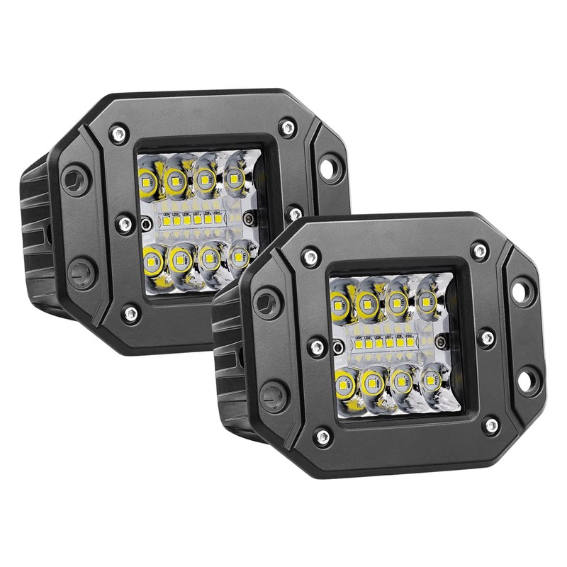 Flush Mount LED Pods, Auto Power Plus 2pcs 80W Flush