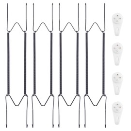 Plate Hangers for Wall for 16-20 inch, 6 Pack, Black