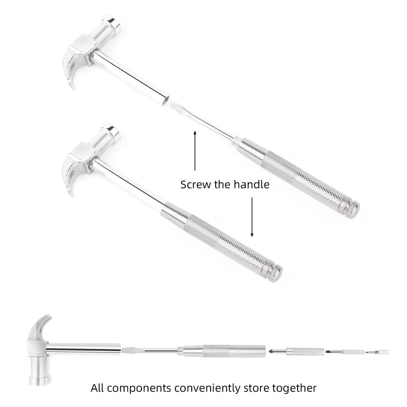 6 in 1 Hammer & Screwdriver Tool Multitool Set Claw