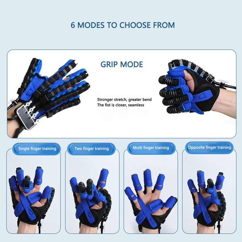 Hand Function Training Glove Rechargeable Hot Compress 3 Modes 9
