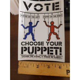 SHADY BRADY ENTERPRISES POLITICAL PUPPET STICKERS 4x6 Vinyl HD POLITICAL Atheist ⚛️ DUOPOLY 5 YR WARRANT