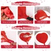 ASTIMESA 30 Pcs Pink Red Silver Heart Balloons with 3