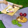 Wicker Picnic Basket for 2 with Detachable Table, Elasticated Wine