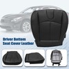 AOUTTUOA Driver Side Bottom Perforated Leather Seat Cover Black Compatible