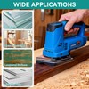Supkiir 100 Pcs 80/120/180/220/400 Grit Triangle Sanding Sheets and 2