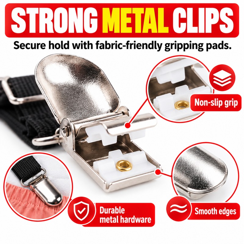 Adjustable Bed Sheet Fastener Straps, 4-Pack Elastic Sheet Grippers with