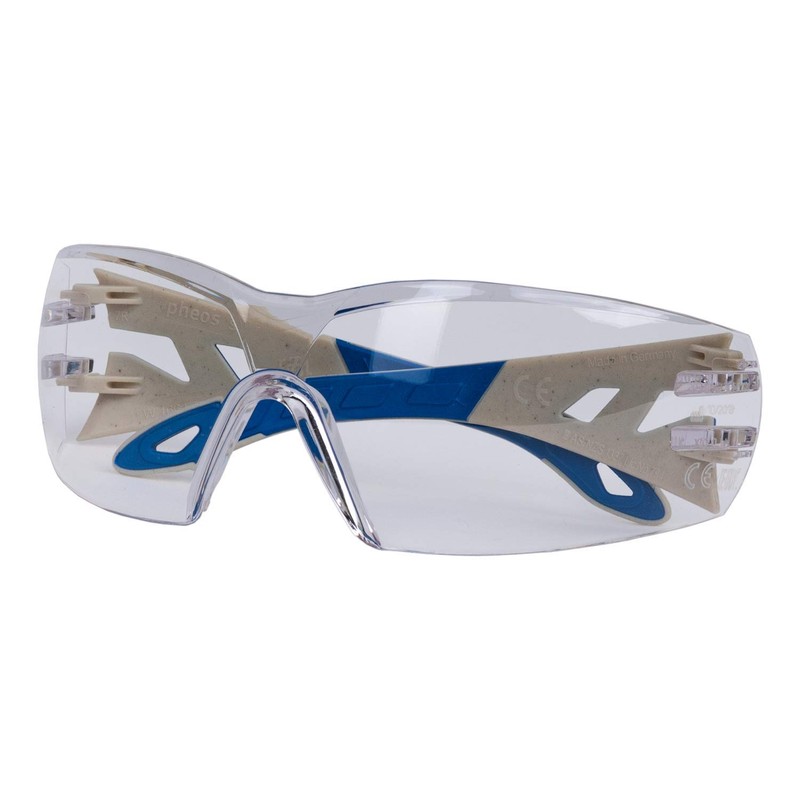 Uvex Pheos Supravision Excellence Safety Glasses, Transparent/Grey/Blue