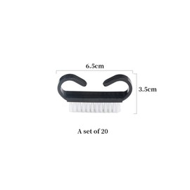 Nail Brush,20 Pieces Black Handle Nail Cleaning Brushes Fingernail Brushes Hand Wash Brush for Toes and Nails Cleaning