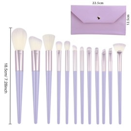 Goxfaca Makeup Brushes 12 Pcs Makeup Kit,Soft Fluffy Professional Cosmetic Foundation Powder Eyeshadow Kabuki Blending Make Up Brush Beauty Tool With Bag Makeup Sponge Beauty Gift For Makeup Beginner