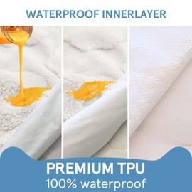 Round Dog Bed for Small Dogs & Cats -Washable Dount Cute Cat Bed for Indoor Cats, Orthopedic Sherpa Fleece Soft Cozy Calming Pet Bed with Removable Zipper Cover (Blue, (23x23x8inches))