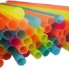 100Pcs Fluorescent Plastic Straws, Plastique for Kids' Milkshakes, Birthday Parties,
