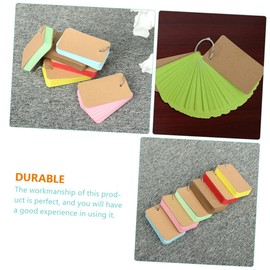 Parliky Blank Note Pads with Binding Rings Portable Memo Cards for Students Creative Writing and Organizing Ideas Multi-Color Blue Purple Light Green Orange Pink