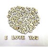 Aliotech 100Pcs 0.6inch Natural Wooden Letters for DIY Crafts