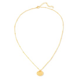 Lucky Feather Birth Flower Necklace - 14k Gold Dipped Birth Month Flower Pendant on a Beaded 16-18 Inch Adjustable Chain - Flower Jewelry Birthday Gifts for Women