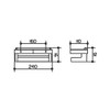 Keuco Moll 12759170000 Replacement Glass Puller for Shower Shelf Aluminium