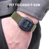 Quick Release Nylon Replacement Watch Strap Fit to Casio F-91W-