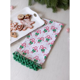 Mary Square Festive Christmas Chic Candy Cane Bundle Print 18 x 26 Cotton Kitchen Bathroom Hand Tea Towel