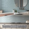 Adedeo Glass Subway Tiles, 3 x 6 Inch, Gray Glass