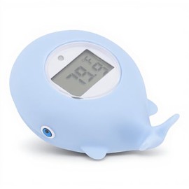 Luqeeg Termómetro de Baño para bebé, Termómetro de Agua para Bañera de Bebé en Forma de Ballena, Termómetro Digital de Temperatura del Agua para Niños Recién