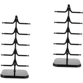Sunglasses Storage Sunglasses Holder Glasses Display Stand Shop Glasses Organizer Shelf Eyeglass Display Stand Desktop Stand Sunglass Display Stand Jewelry Holder Stand 2Pcs （Black）