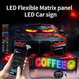 Daybetter RGB LED 16*32 512LEDs IP65 Waterproof USB Flexible Pixel Soft Portable Display Screen LED Display Panel Devil EyesLamp Power(W): 10