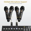 TONOR Wireless Microphones, UHF Dual Karaoke Microphone System - Black&Black