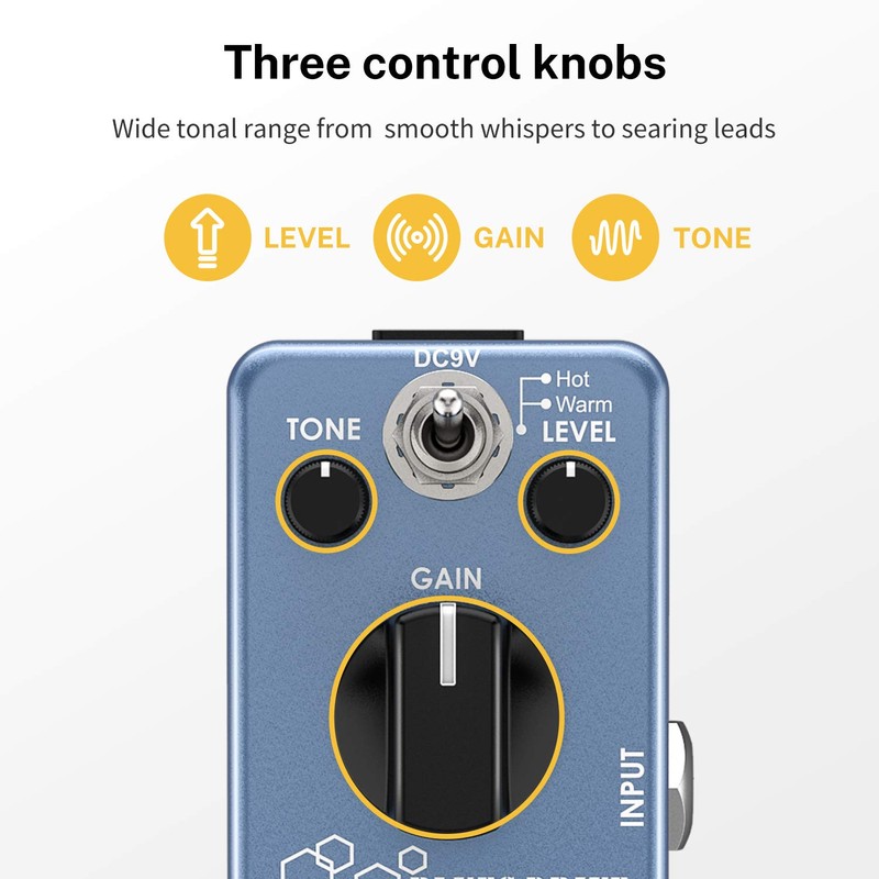 Donner オーバードライブ ギターエフェクター ディストーション ペダル Blues Drive