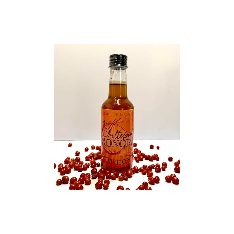 Spicy Chiltepin Sonora Hot Honey, Wildflower Honey with Mexican Chiltepin